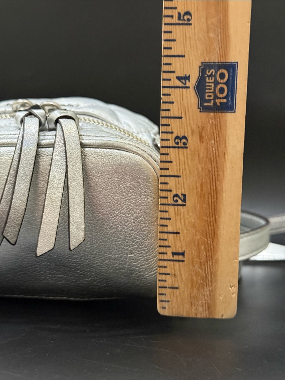 MICHAEL KORS Rhea Mini Silver Metallic Quilted Leather Mini Backpack
EUC - Picture 9 of 16
